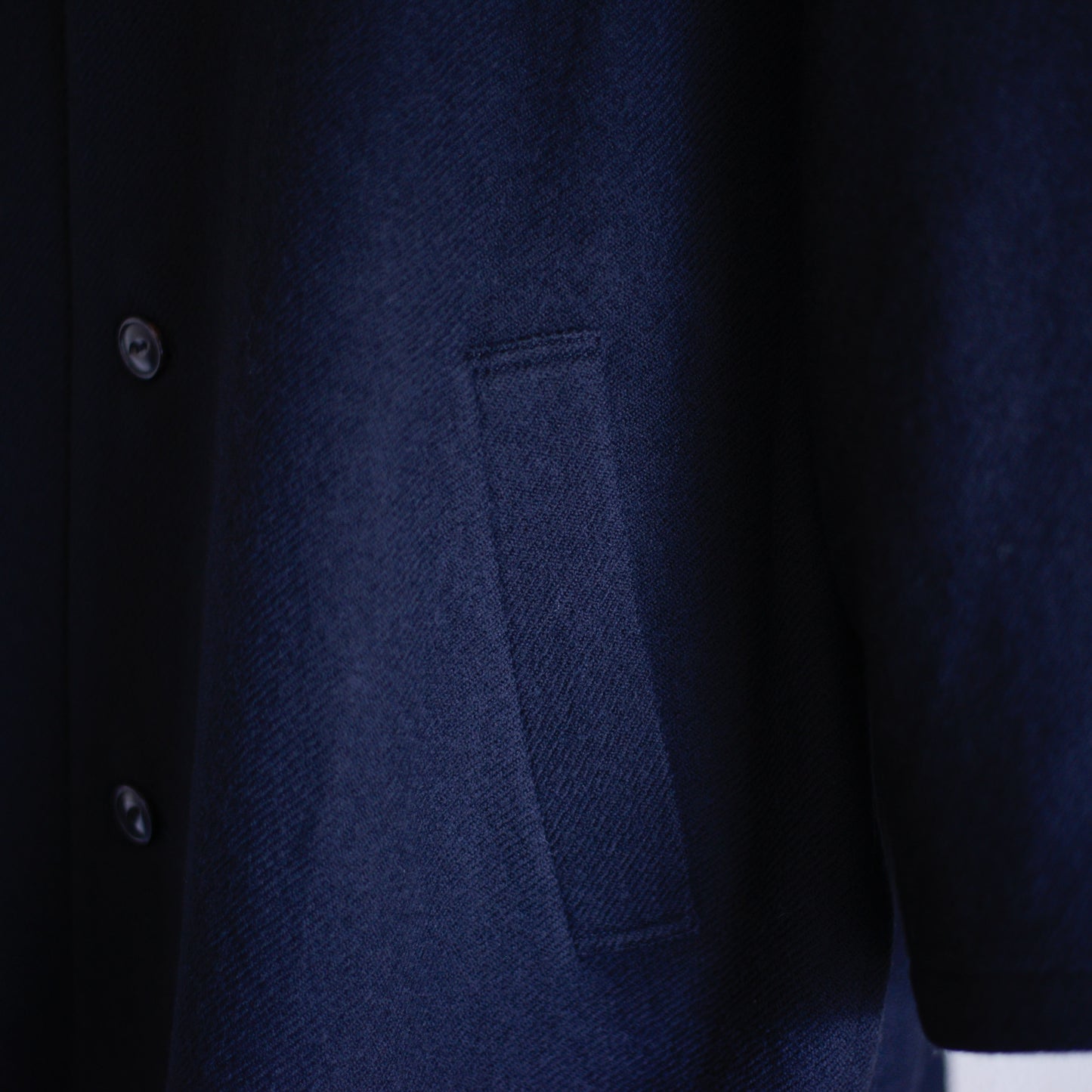 Soft Wool Long Coat Black