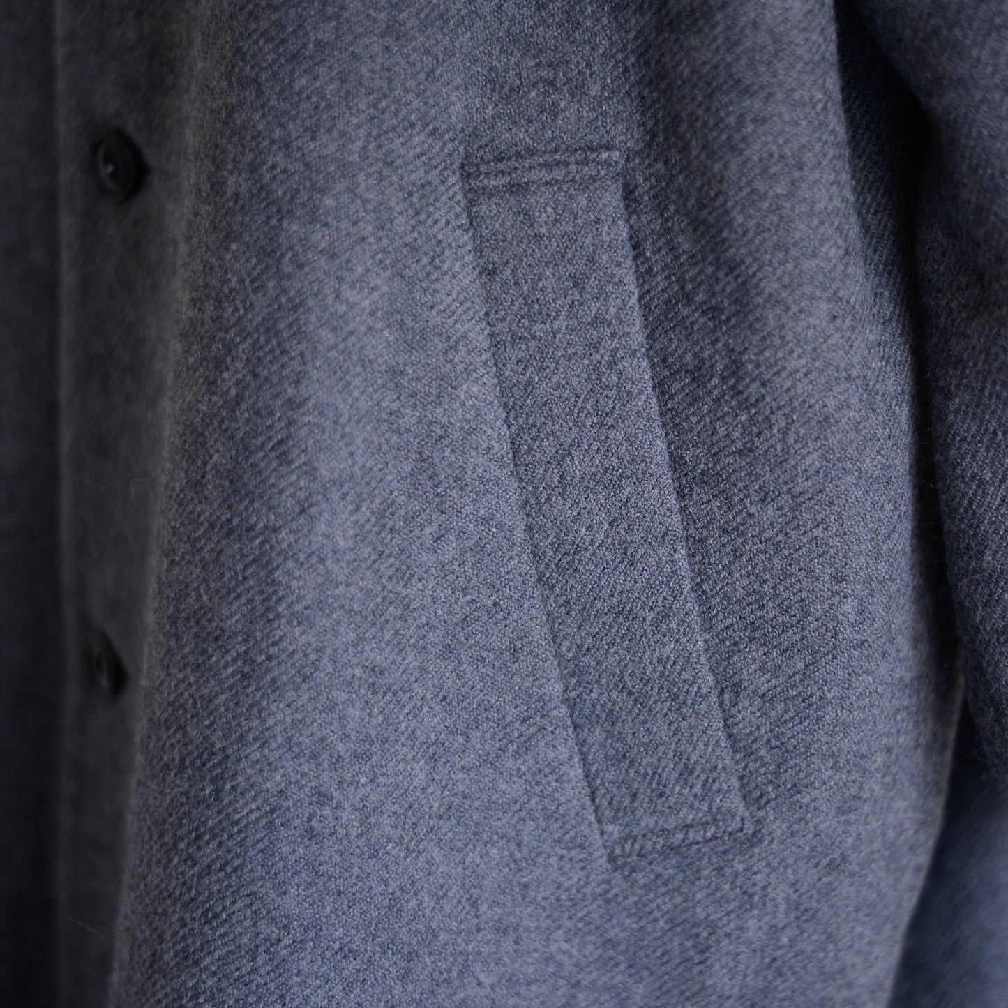 Soft wool long coat Gray