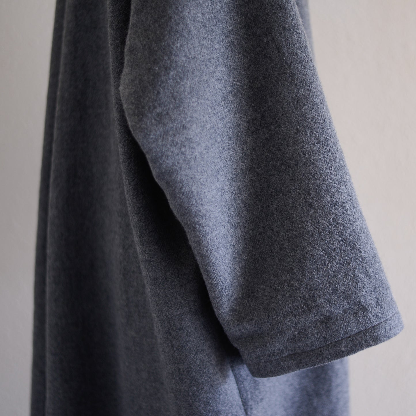 Soft wool long coat Gray