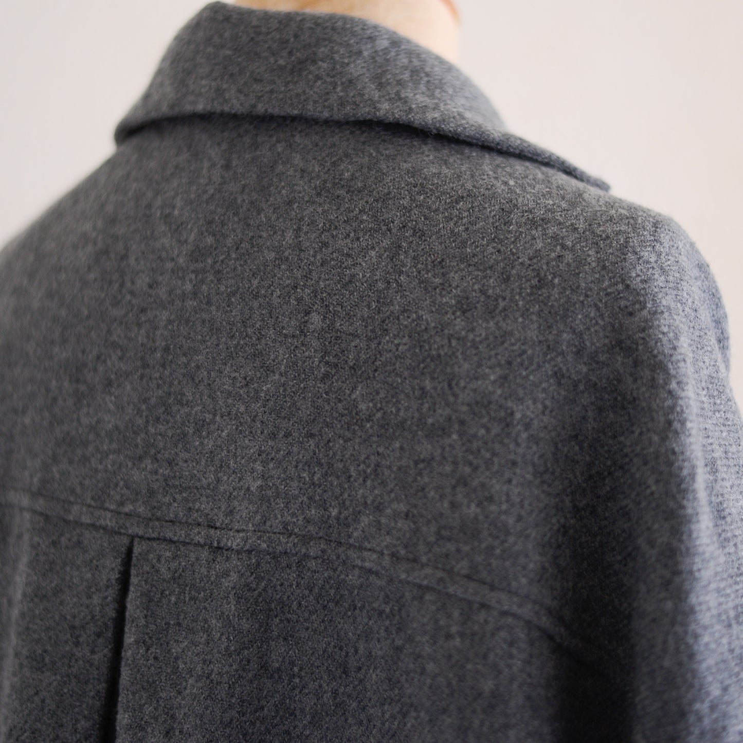 Soft wool long coat Gray