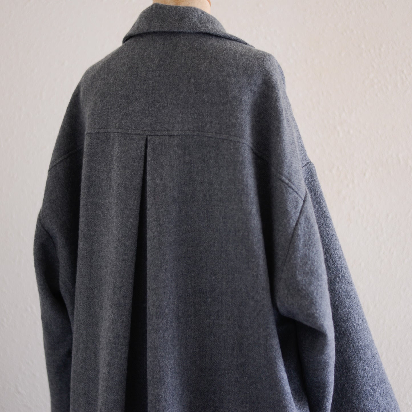 Soft wool long coat Gray