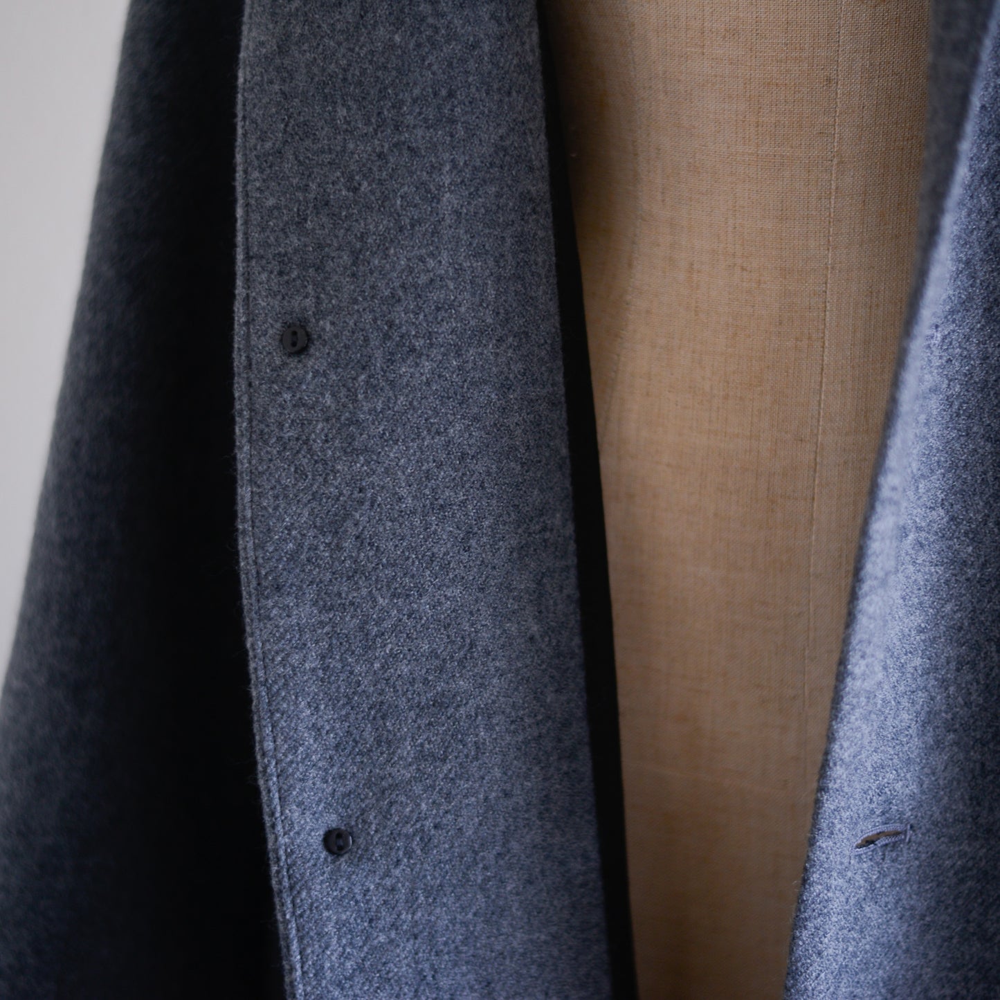 Soft wool long coat Gray