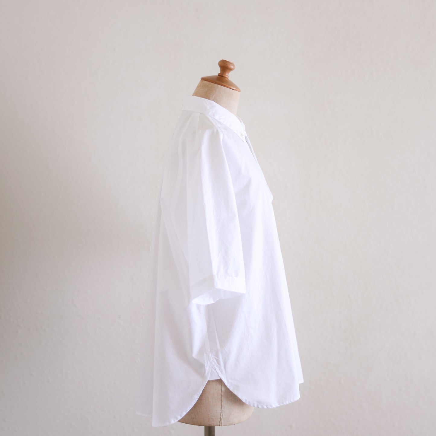 コットンラグランボタンダウンシャツ Off White