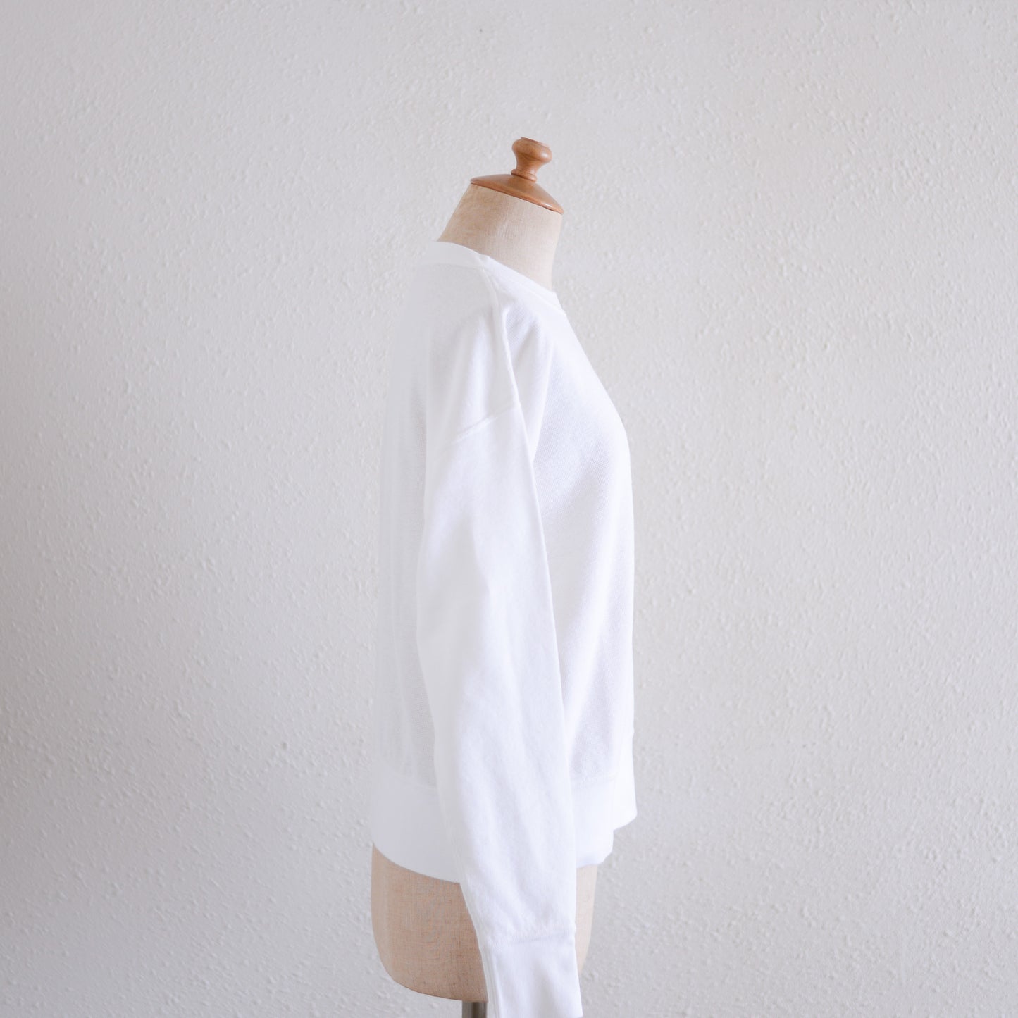 Waffle Cotton Pullover Off White