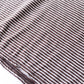 コットンリネン七分袖ボーダーTシャツ Brown