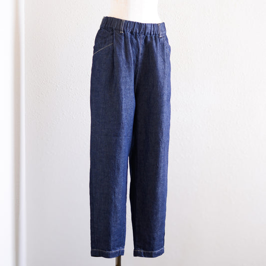 リネンデニムイージーコックパンツ Indigo