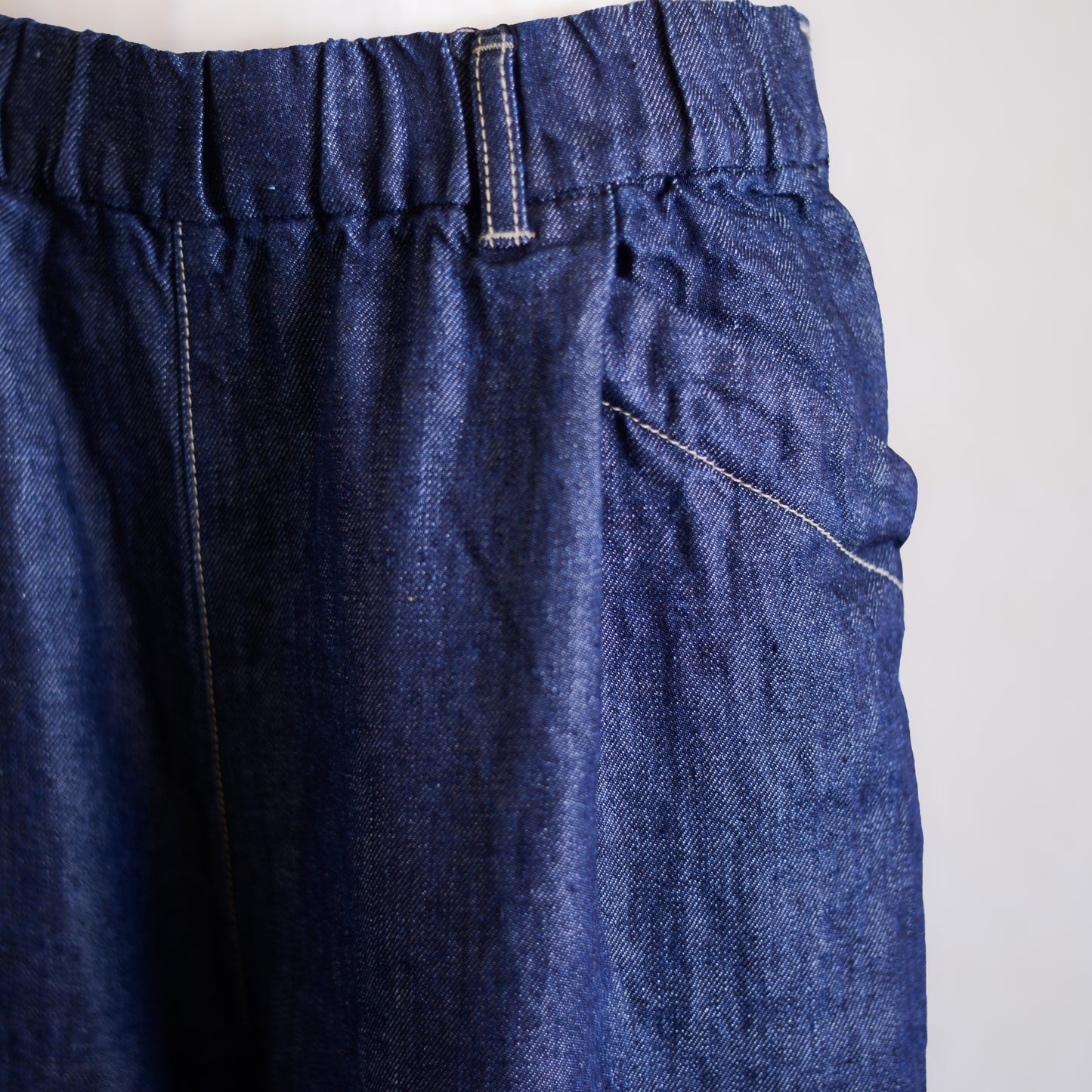 リネンデニムイージーコックパンツ Indigo