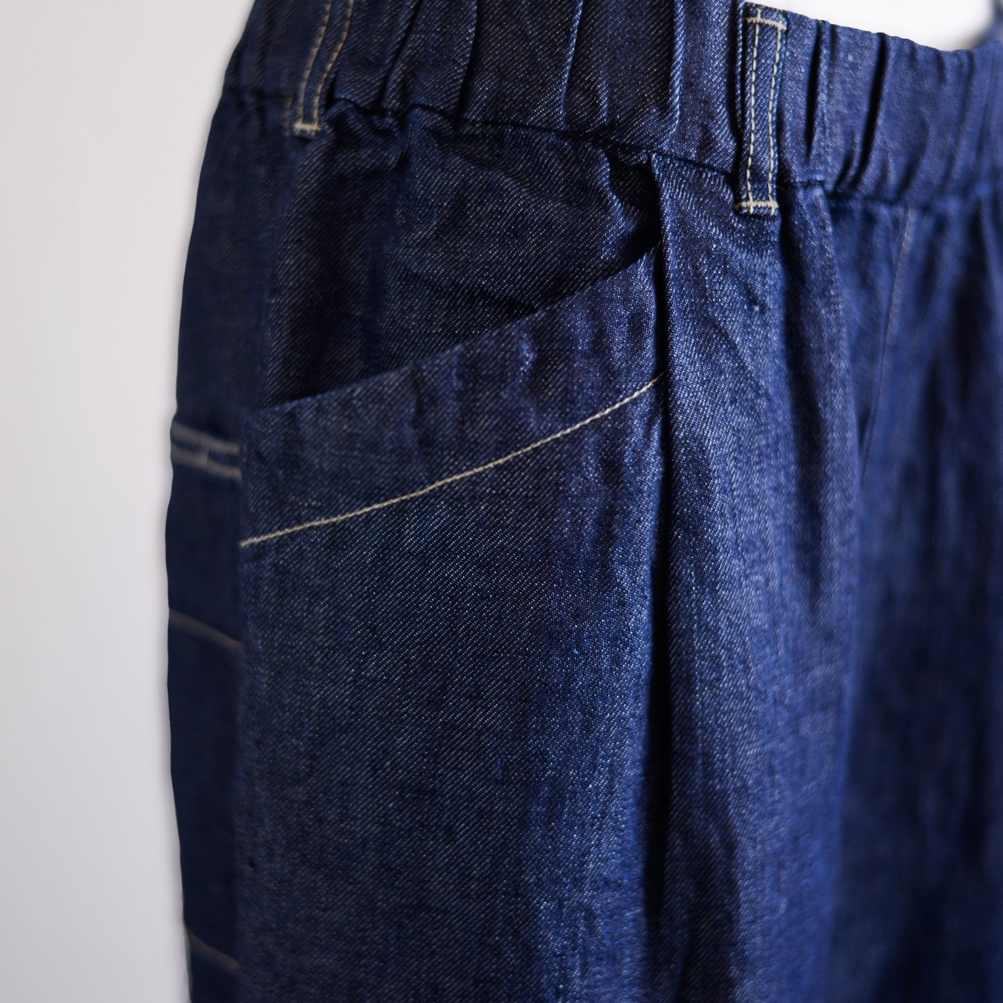 リネンデニムイージーコックパンツ Indigo