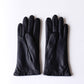 Cashmere-lined leather gloves in Black