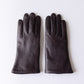 Cashmere-lined leather gloves, Brown