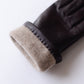 Cashmere-lined leather gloves, Brown
