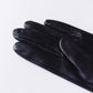 Silk-lined studded leather gloves in Black