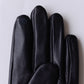 Silk-lined studded leather gloves in Black