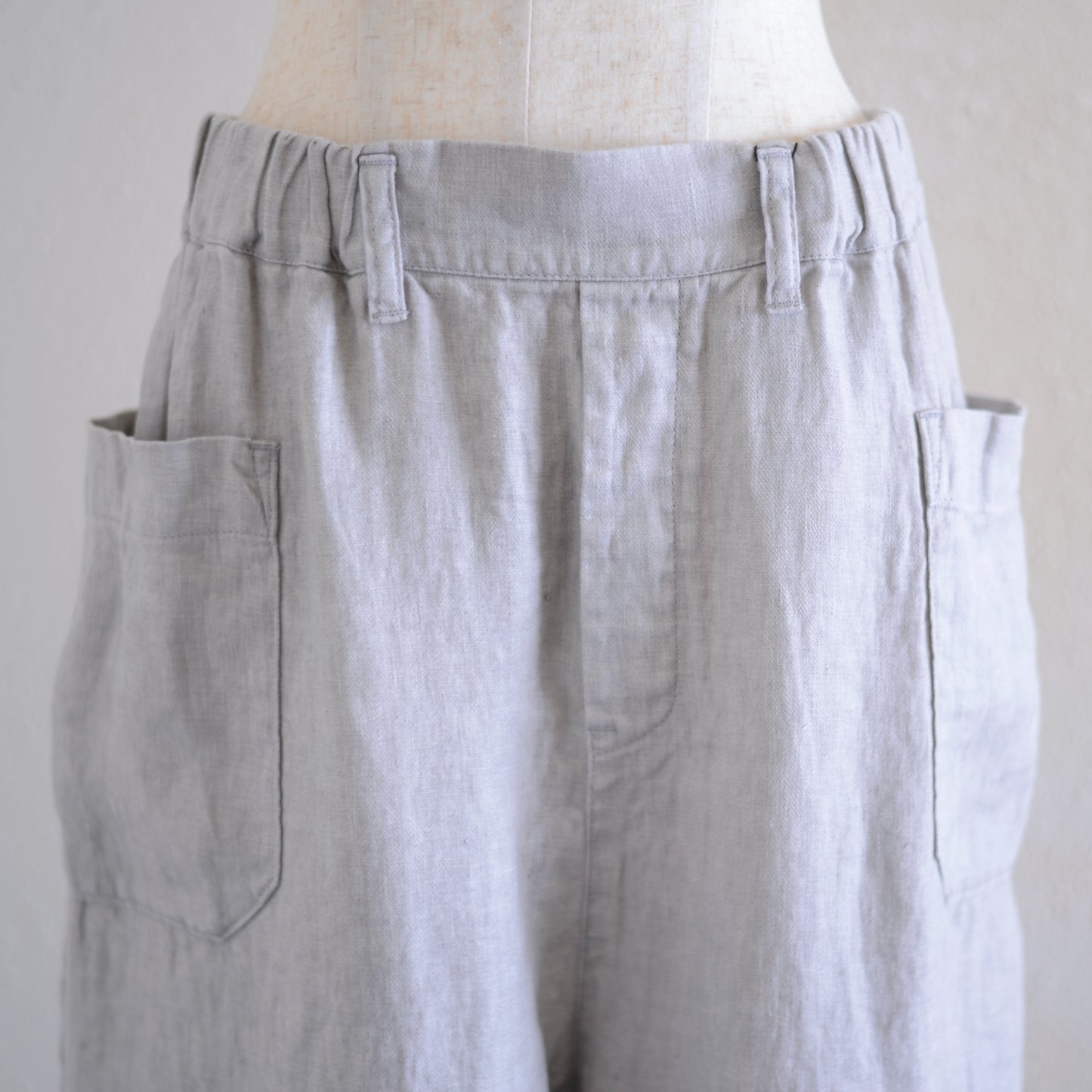 リネンサイドポケットバレルパンツ Gray