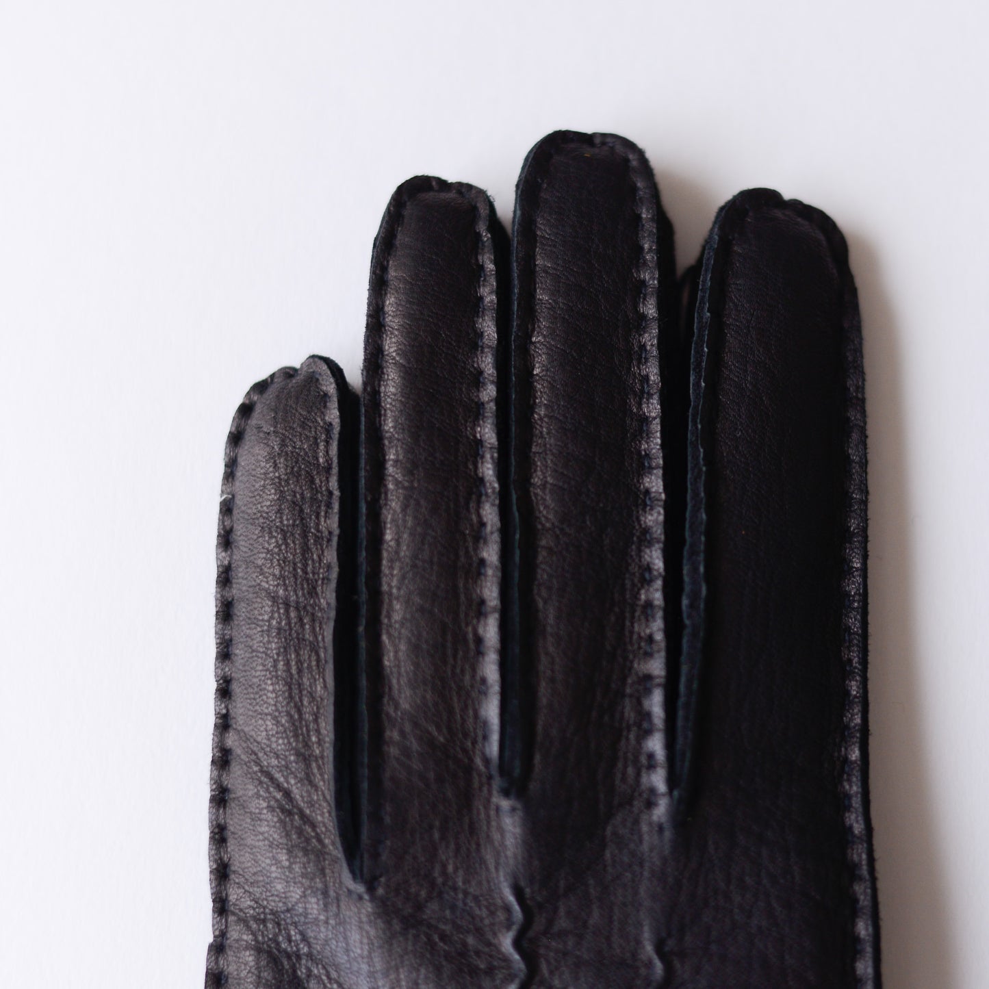 Cashmere-lined deerskin gloves in Black