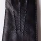 Cashmere-lined deerskin gloves in Black