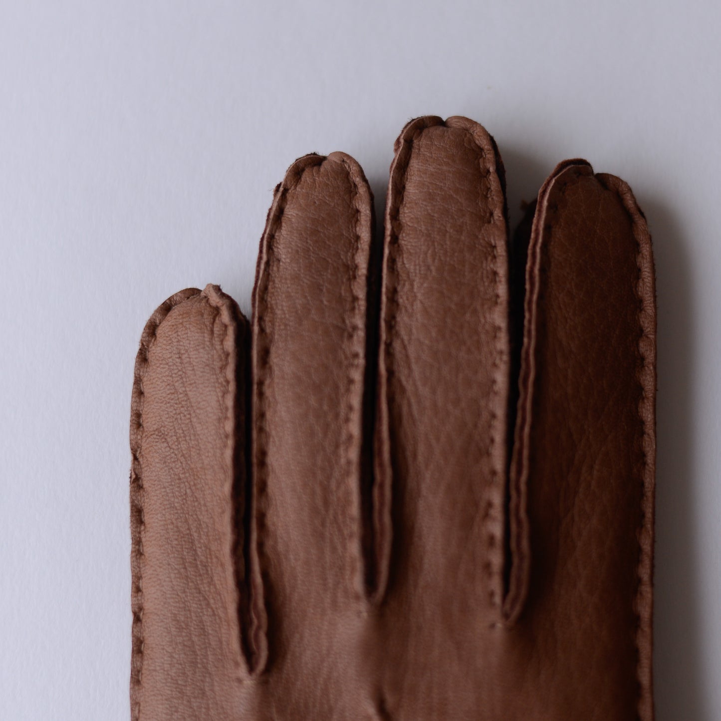 Cashmere-lined deerskin gloves, Brown