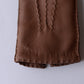 Cashmere-lined deerskin gloves, Brown