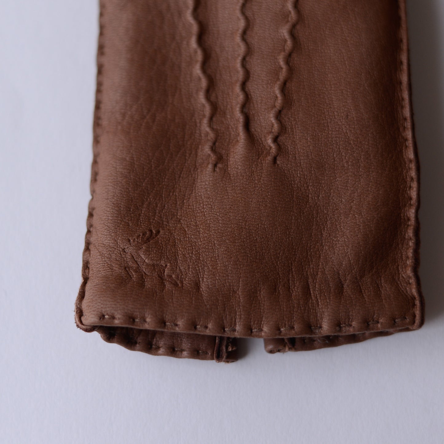 Cashmere-lined deerskin gloves, Brown