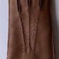 Cashmere-lined deerskin gloves, Brown