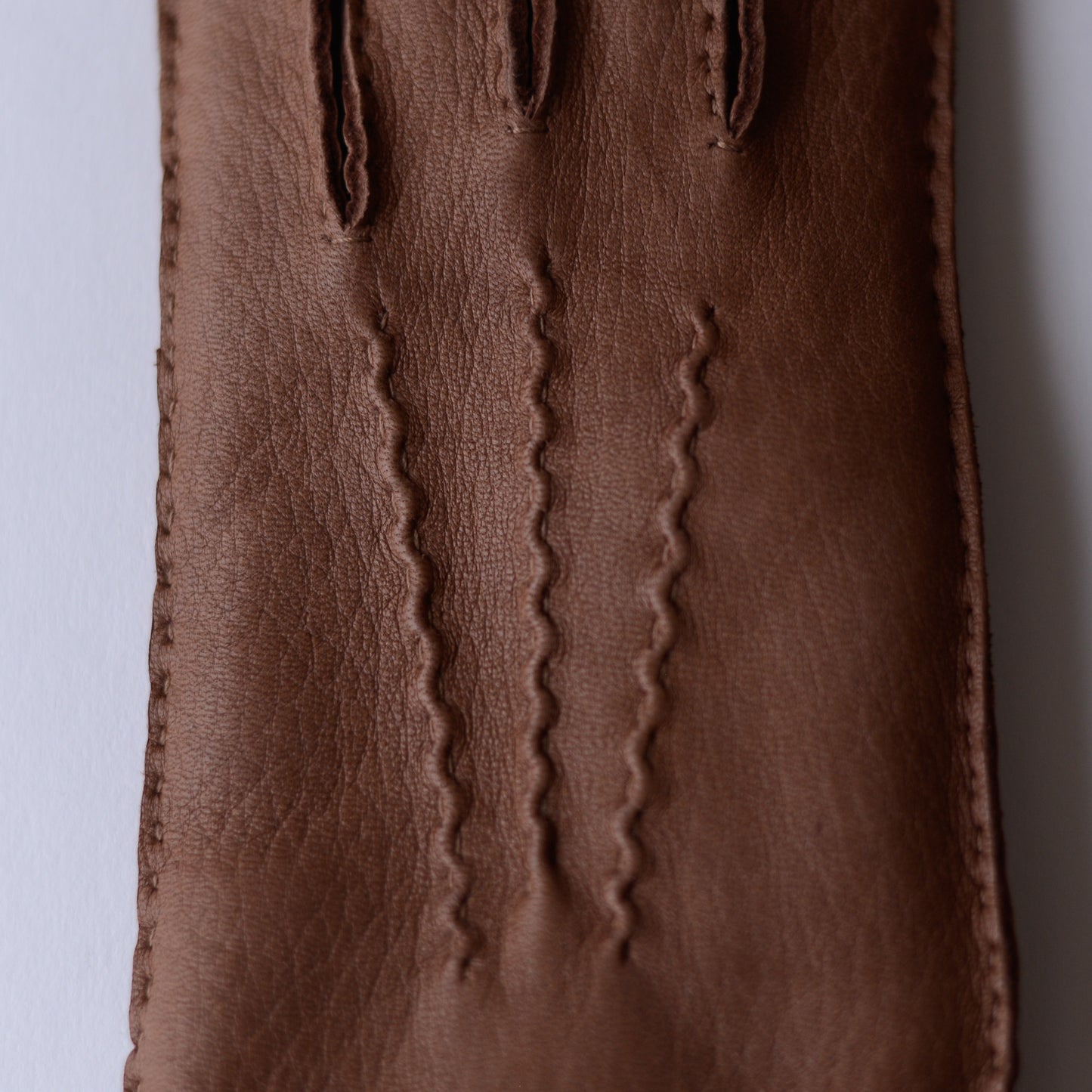 Cashmere-lined deerskin gloves, Brown