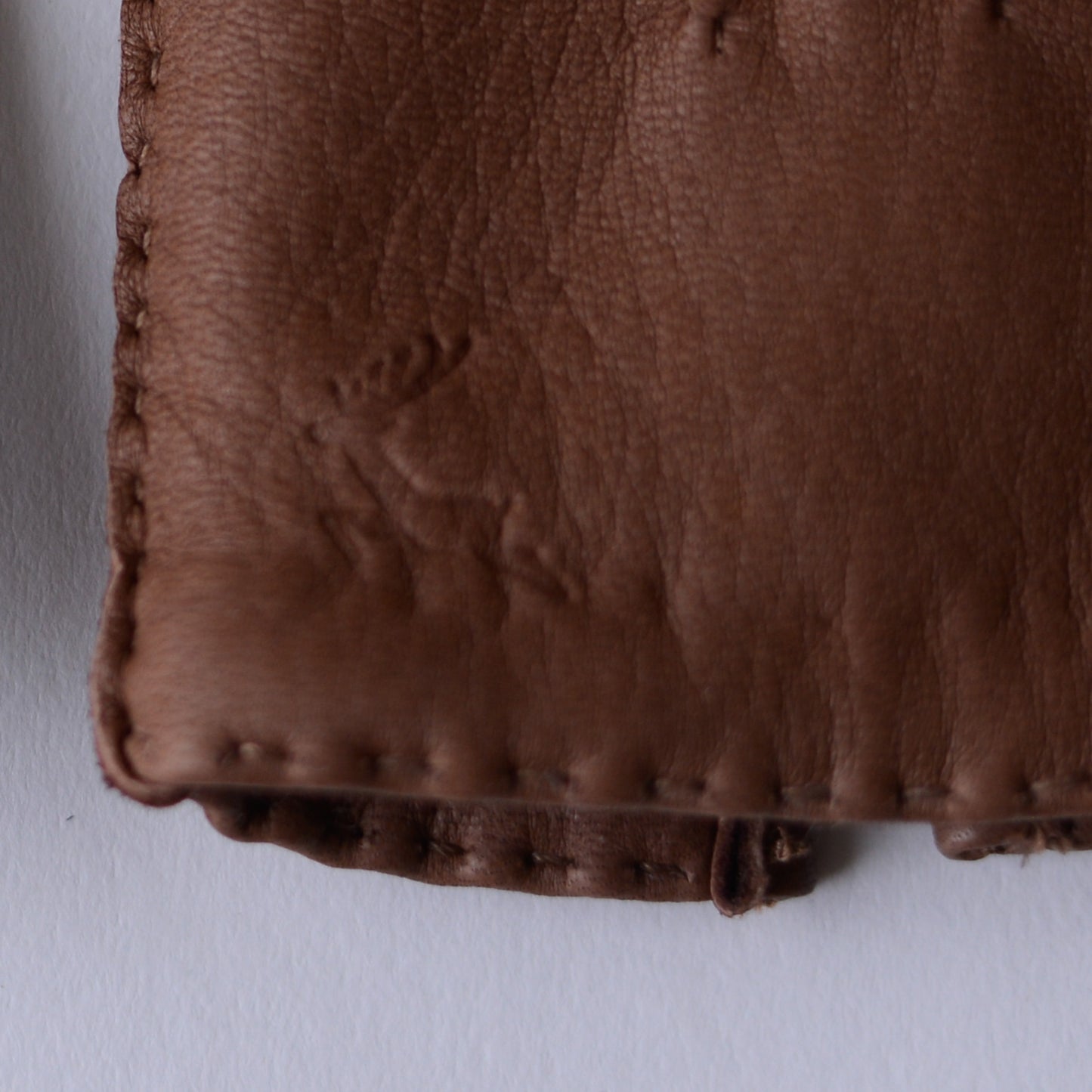 Cashmere-lined deerskin gloves, Brown