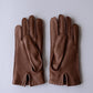 Cashmere-lined deerskin gloves, Brown