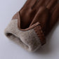 Cashmere-lined deerskin gloves, Brown