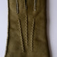 Khaki Curly Shearling Leather Gloves