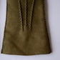 Khaki Curly Shearling Leather Gloves