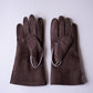 Curly Shearling Leather Gloves Brown