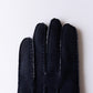 Curly Shearling Leather Gloves Black