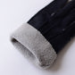 Curly Shearling Leather Gloves Black
