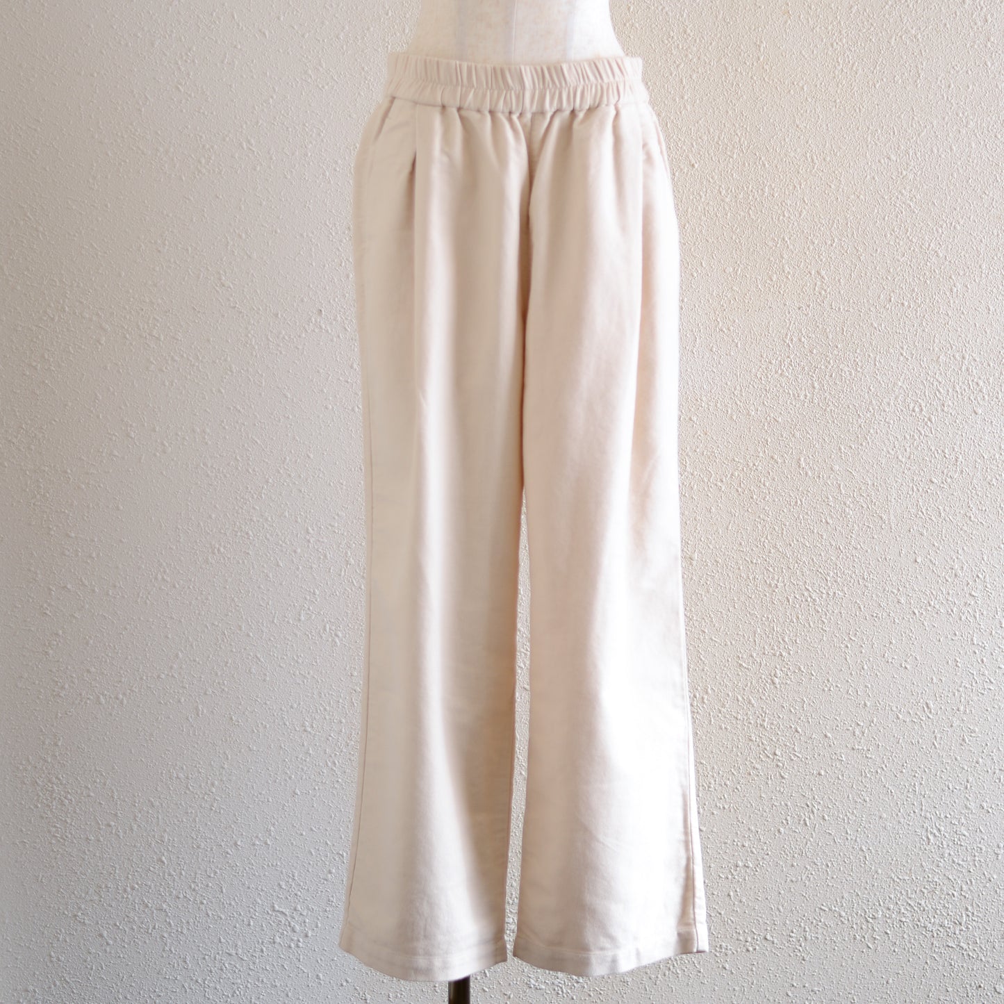 Organic Cotton Premium Suede Pants, Off-White