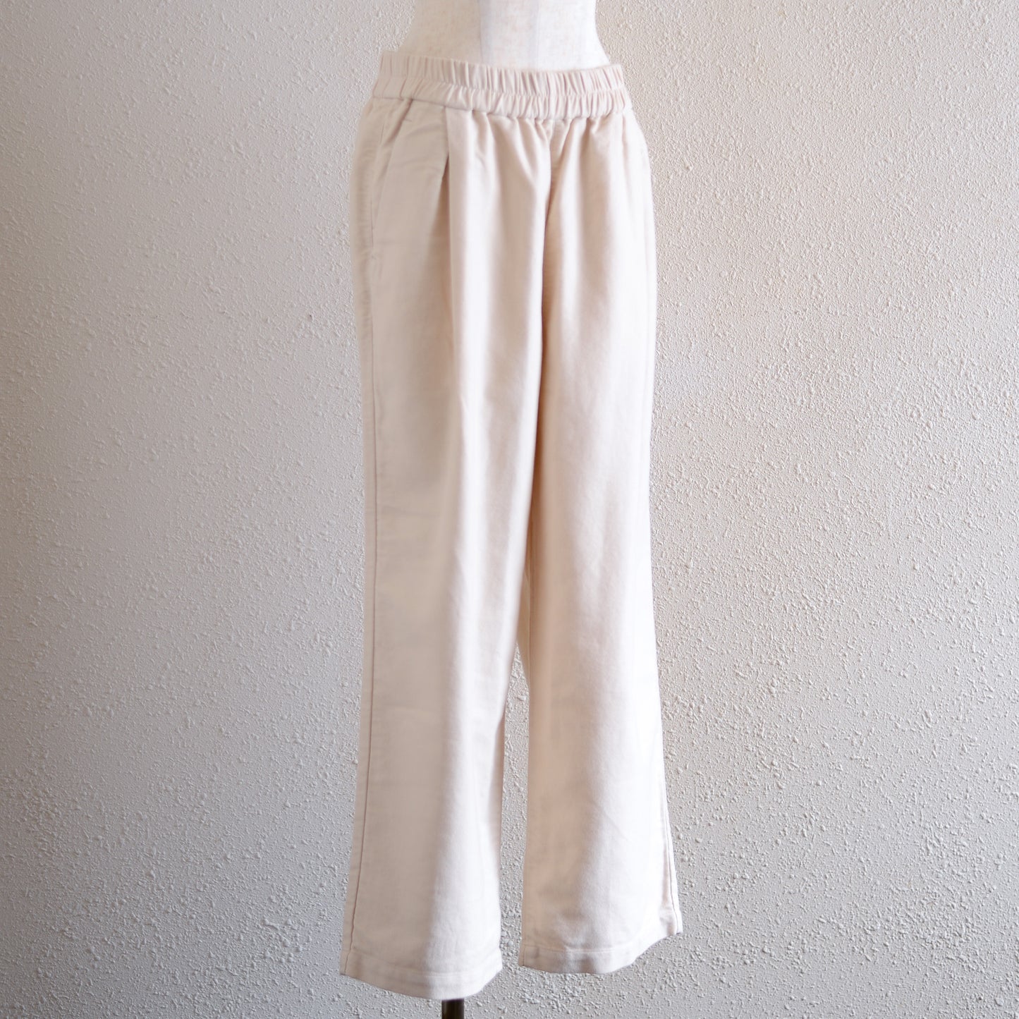 Organic Cotton Premium Suede Pants, Off-White