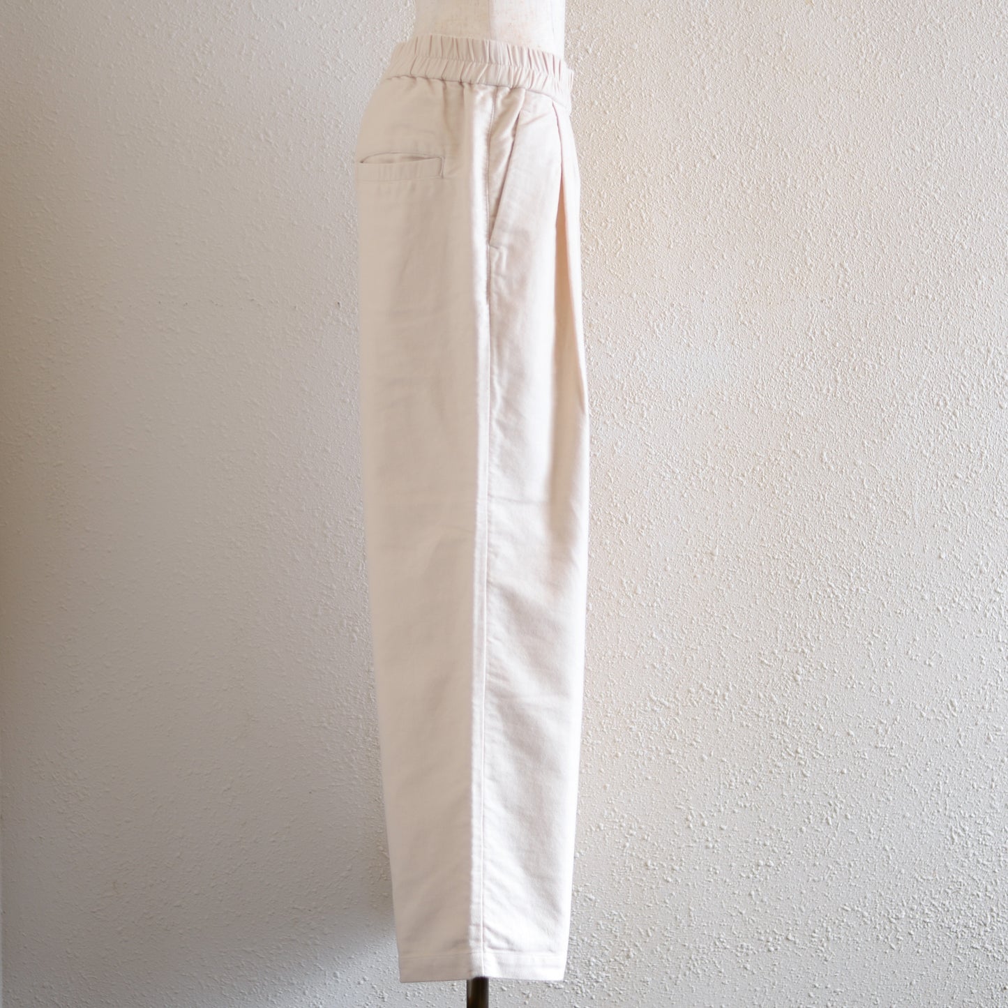 Organic Cotton Premium Suede Pants, Off-White