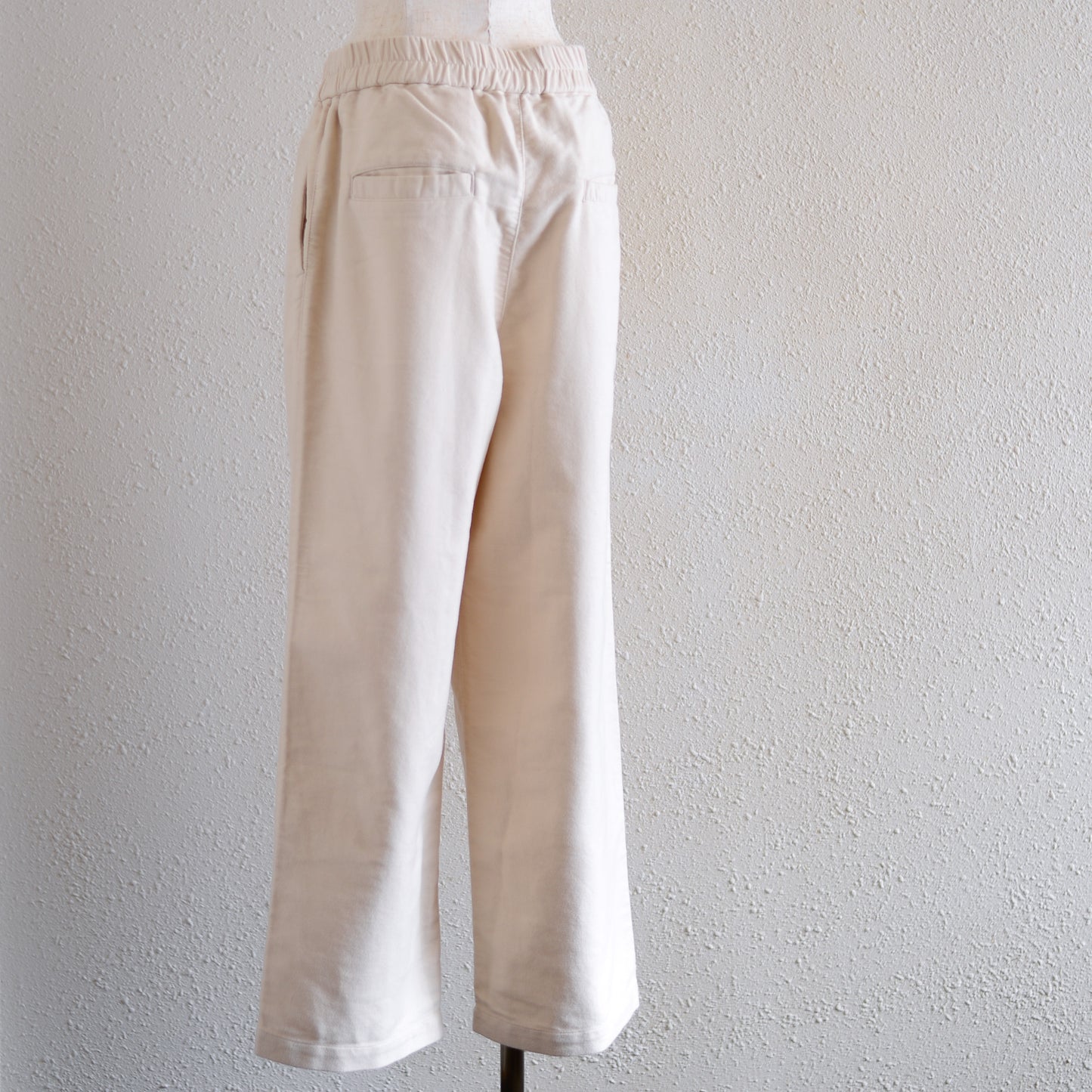 Organic Cotton Premium Suede Pants, Off-White
