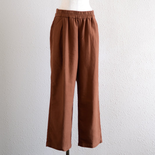 Organic Cotton Premium Suede Pants, Brown