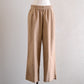 Organic Cotton Premium Suede Pants, Beige