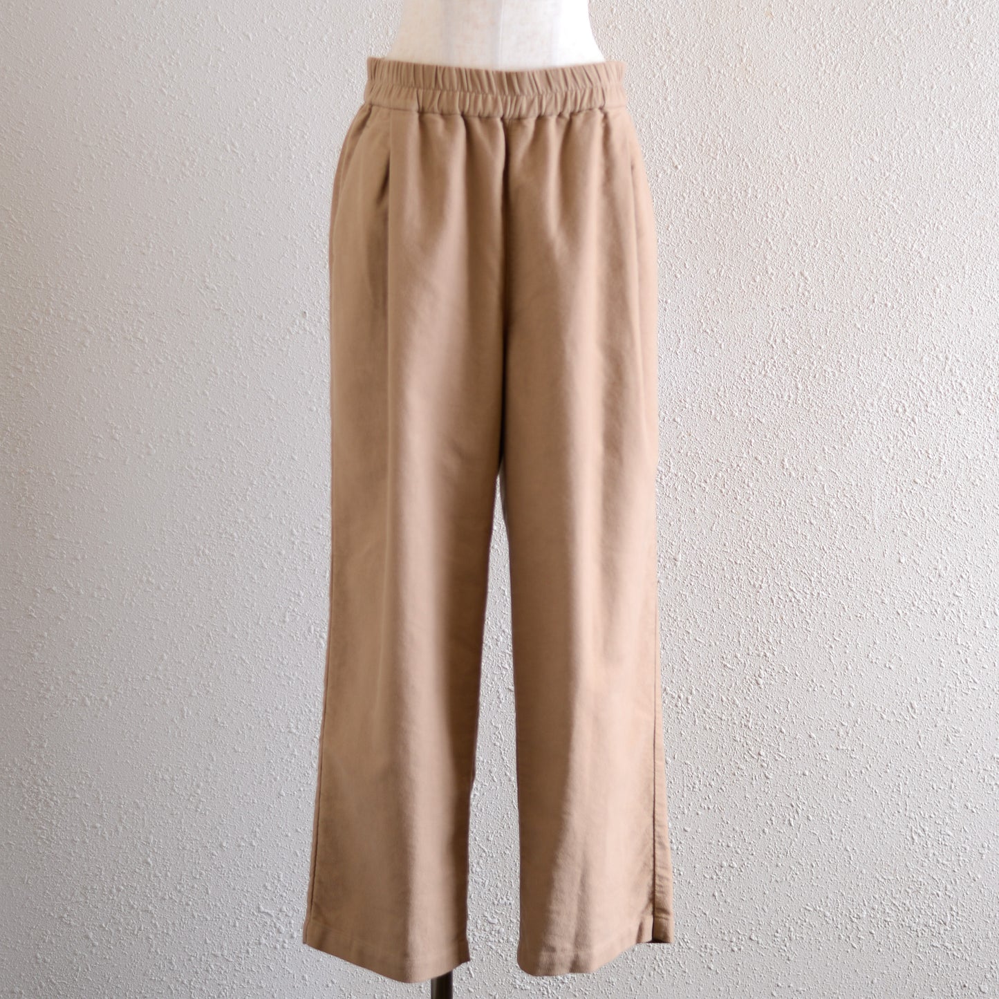 Organic Cotton Premium Suede Pants, Beige