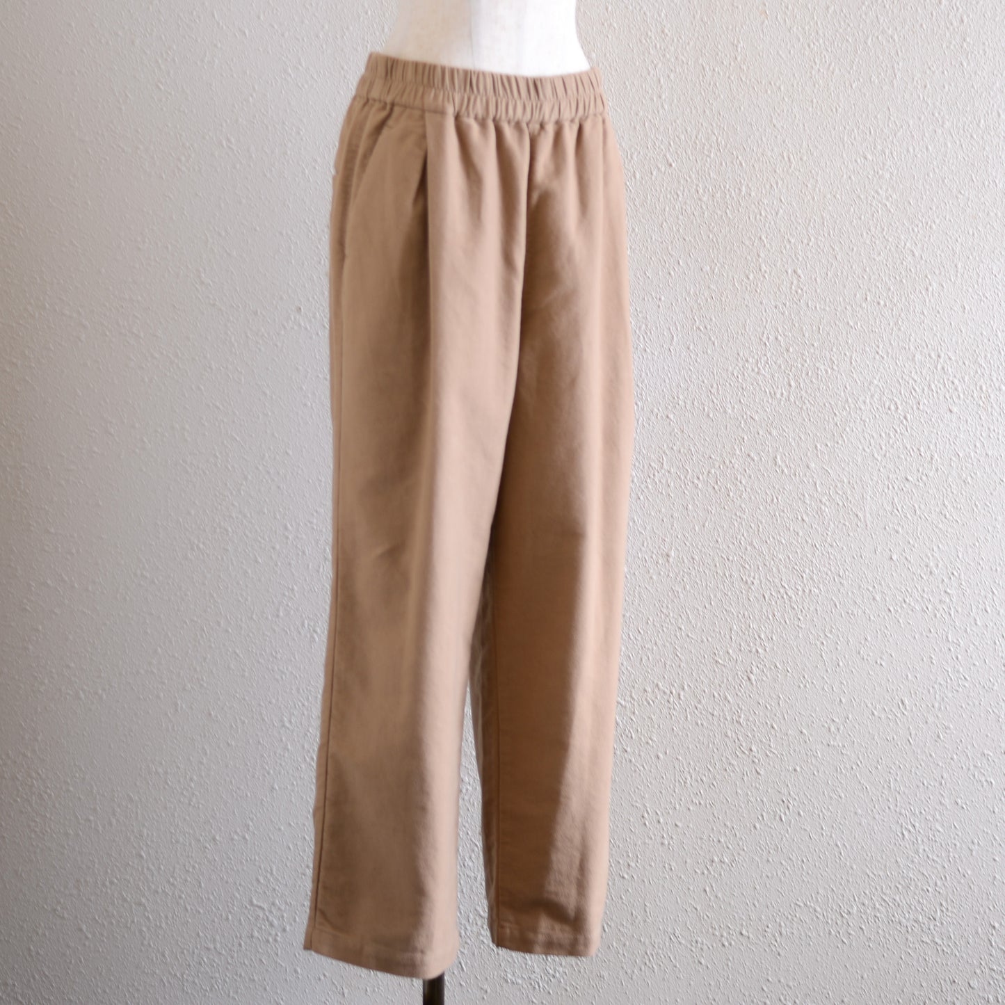 Organic Cotton Premium Suede Pants, Beige