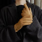 Cashmere-lined deerskin gloves, Beige