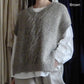 Baby Alpaca Cable Vest Off White