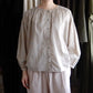 Beige Cotton Two-Way Embroidery Blouse