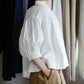 コットンギャザースリーブブラウス Off White