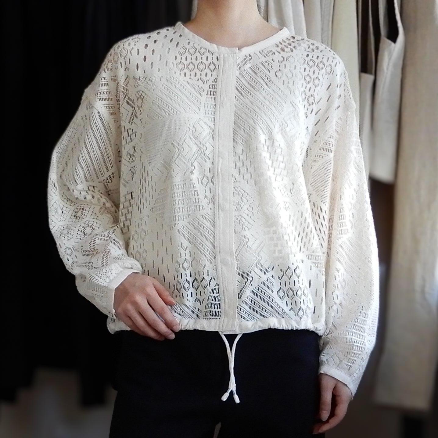 コットンクロシェジャケット Ivory