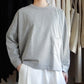 コットンドロップショルダーポケットTシャツ Gray