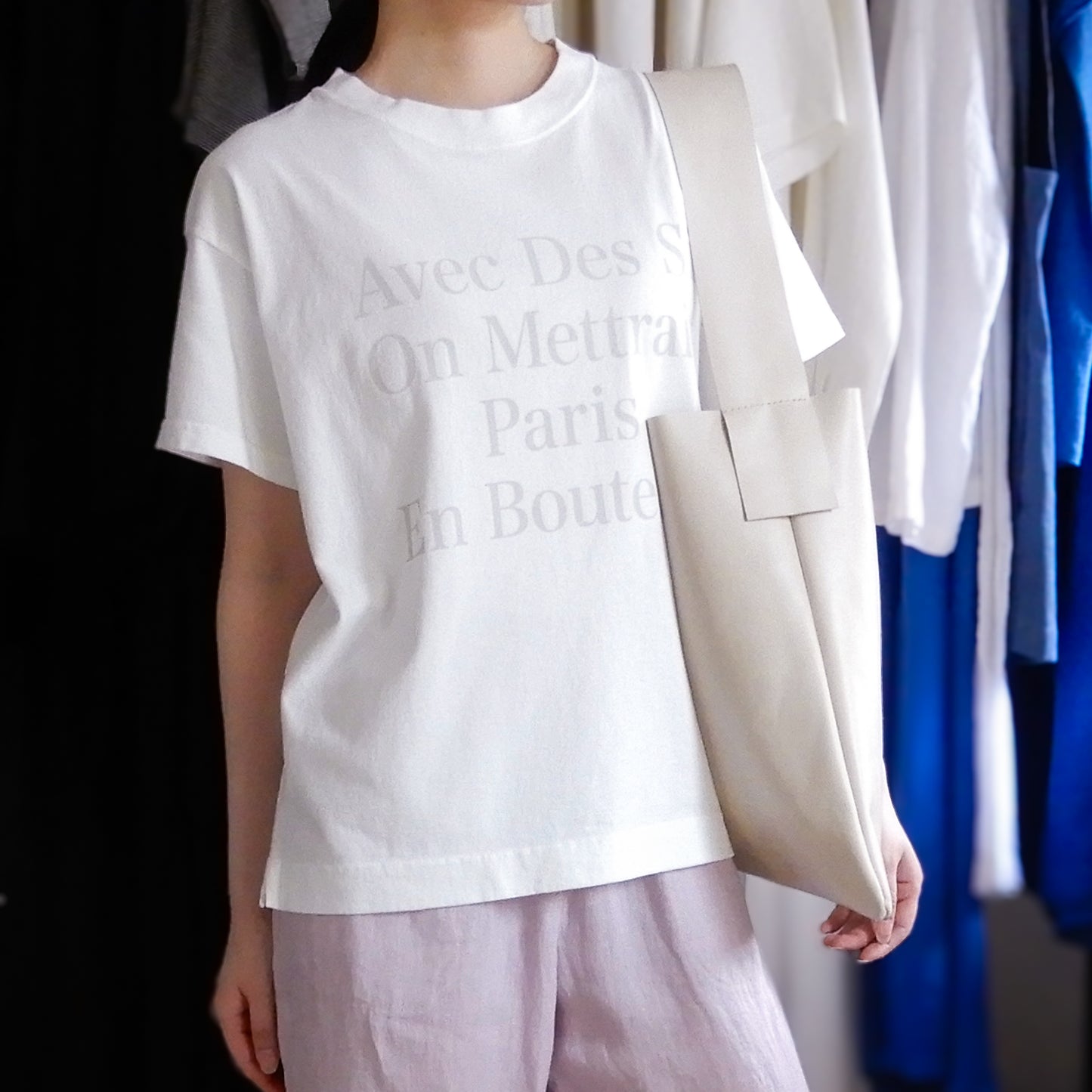 コットンプリントTシャツ Light Gray