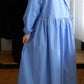 Shawl Collar Cache-Coeur Dress Sky Blue