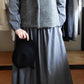 ショールカラーカシュクールワンピース Charcoal Gray